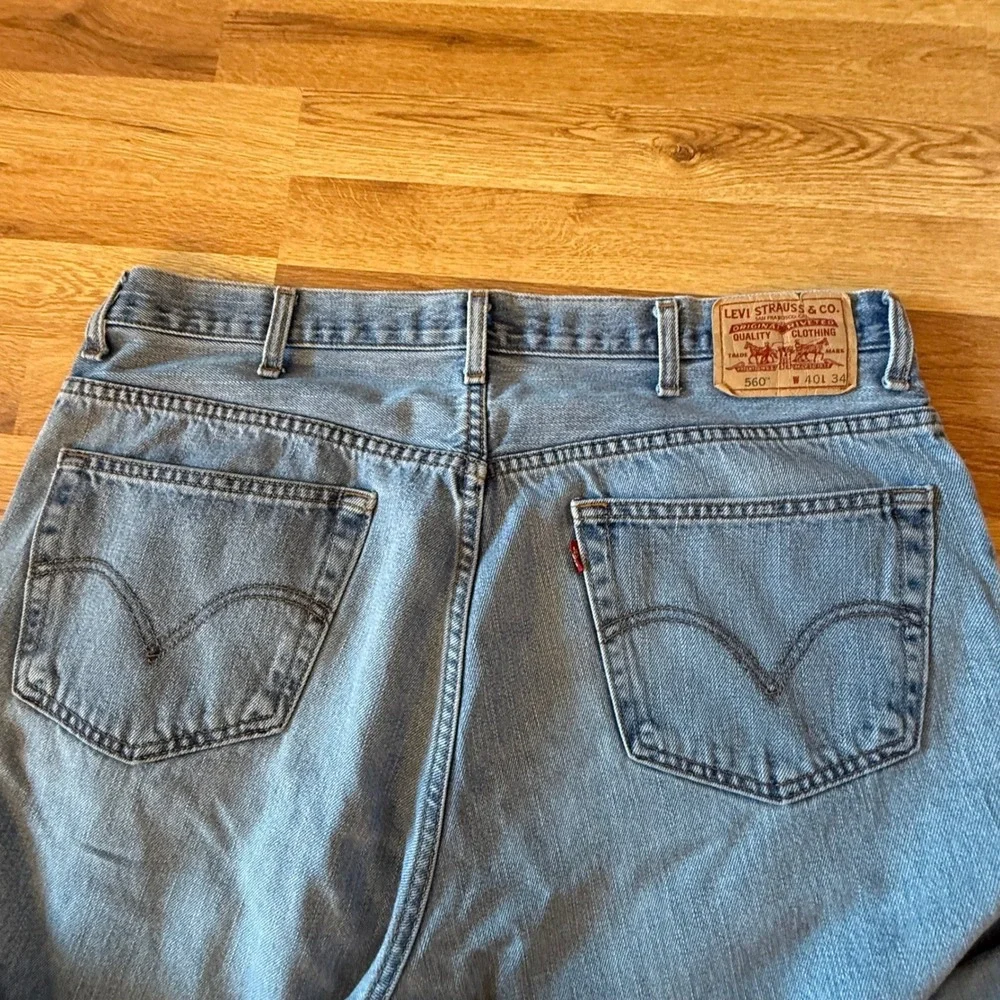 Levi's 560 Comfort Fit Jeans 40x34 Light Wash Vintage 100% Cotton Relaxed Taper‎